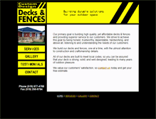 Tablet Screenshot of customdesigndecksandfences.ca